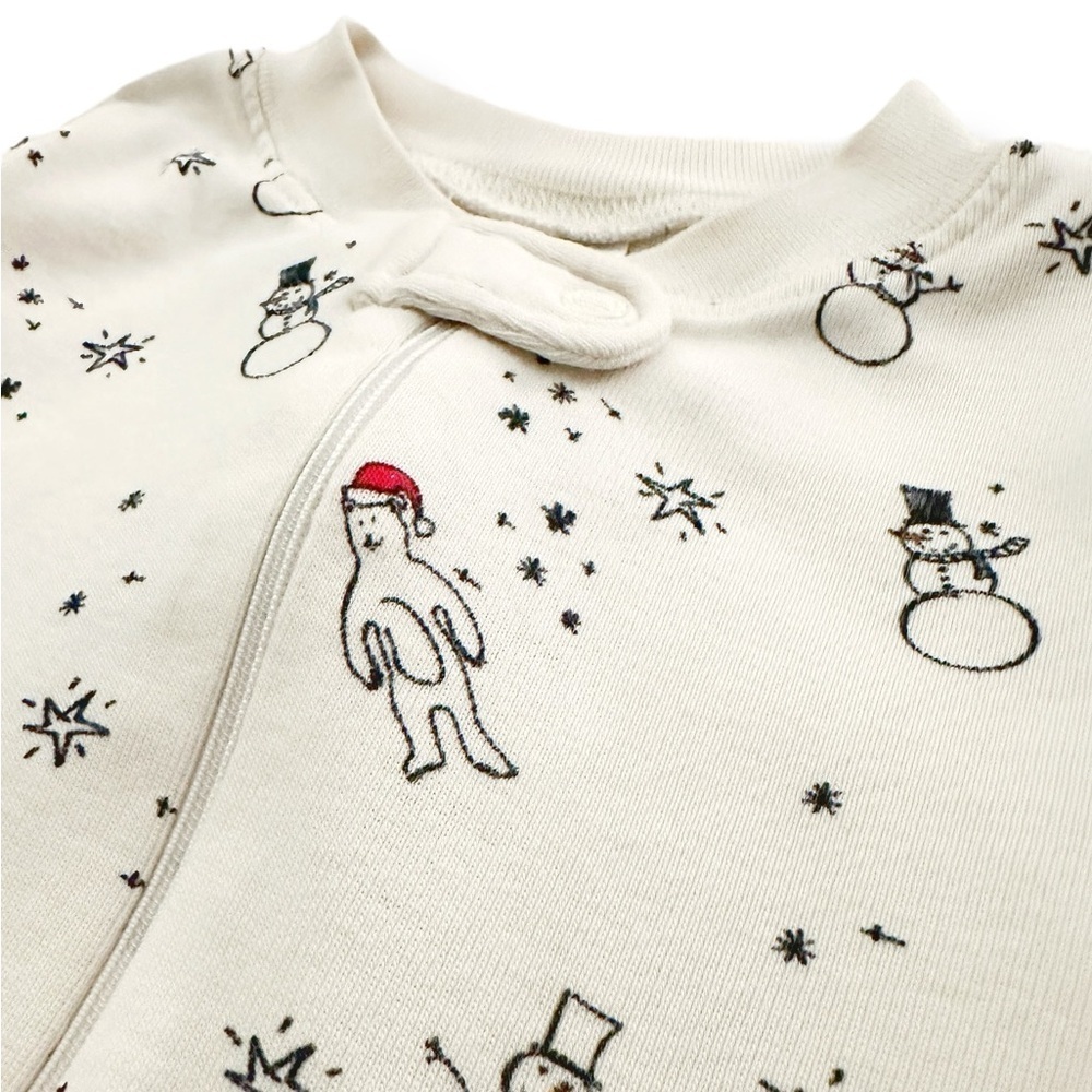 Hanna Andersson | Long Sleeve Zip Sleeper (3) ⛄️ - Picture 2 of 4